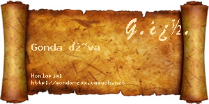 Gonda Éva névjegykártya