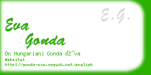 eva gonda business card